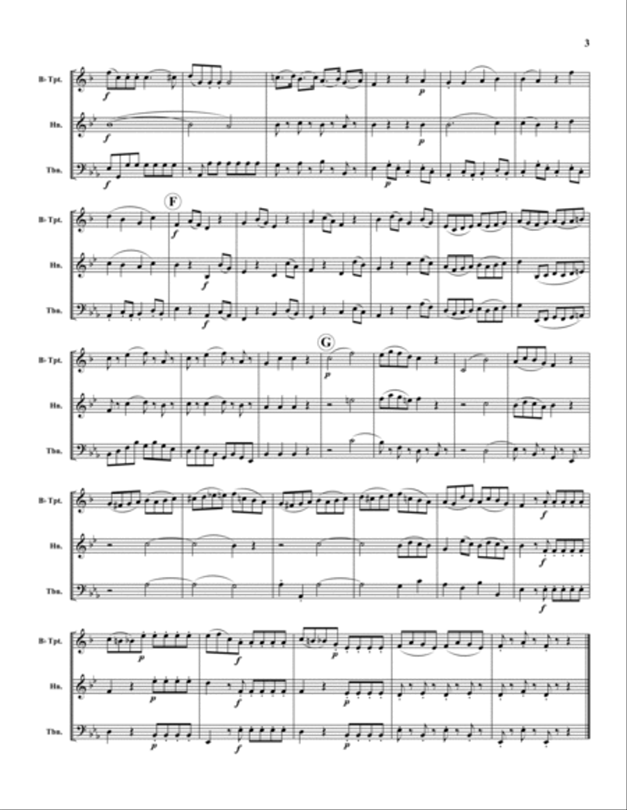 Divertimento III Brass Trio scores gallery preview page 3