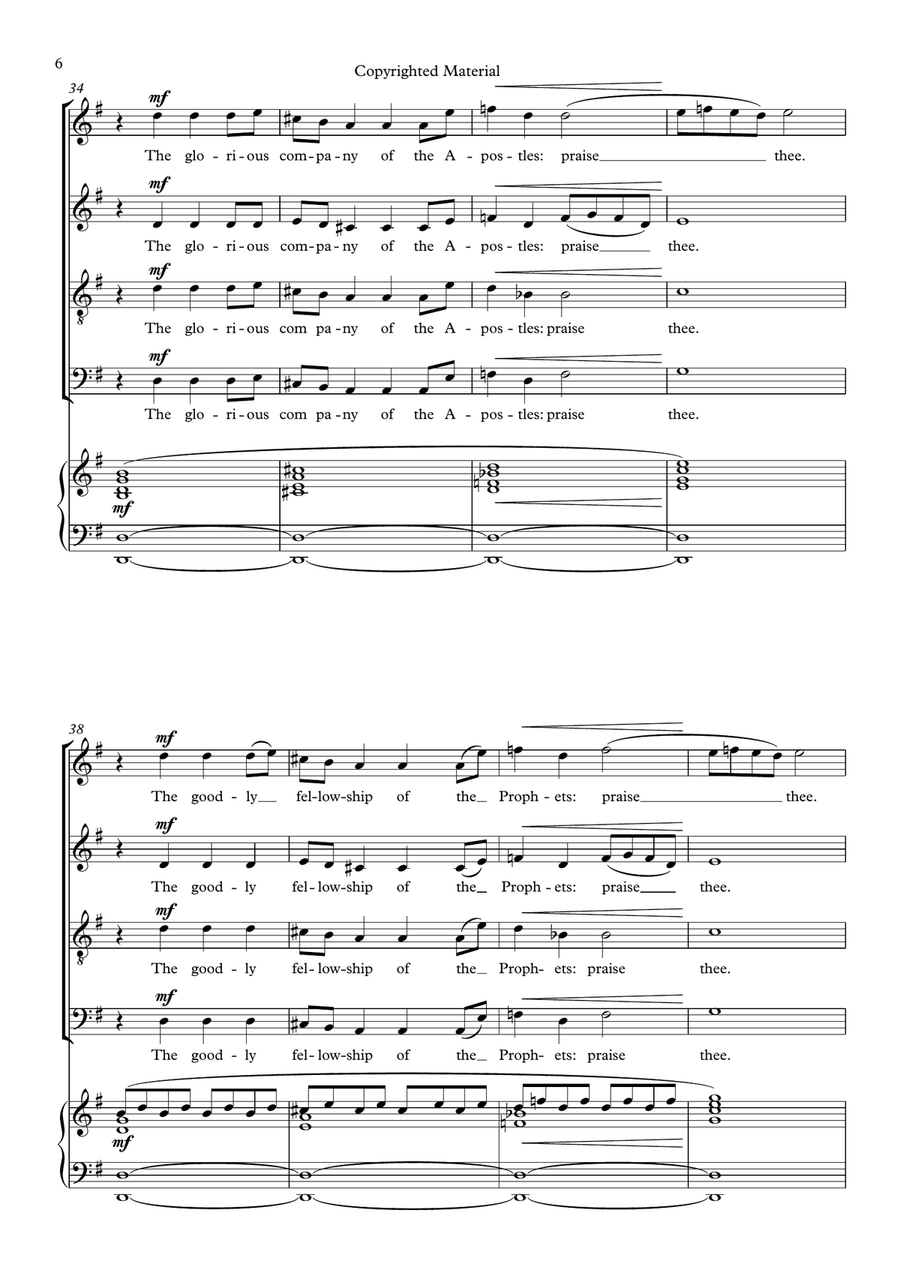Te Deum and Benedictus 4-Part scores gallery preview page 6