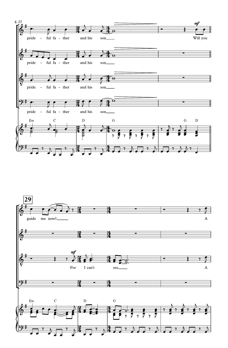 Sorrow 4-Part scores gallery preview page 6