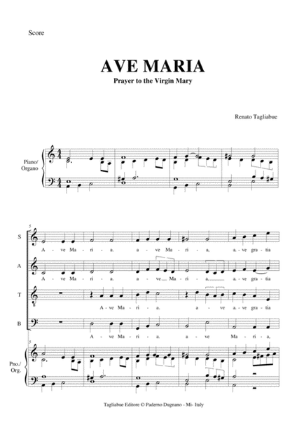 AVE MARIA - Tagliabue - Prayer to the Virgin Mary - Latin Lyrics image number null