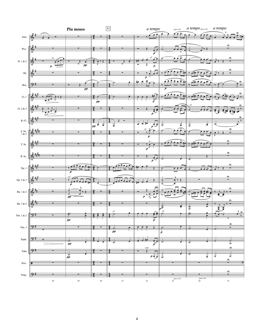 Nessun Dorma (from Turandot) - for concert band Concert Band scores gallery preview page 4