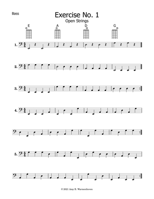 Exercise No. 1 for Bass - Open Strings