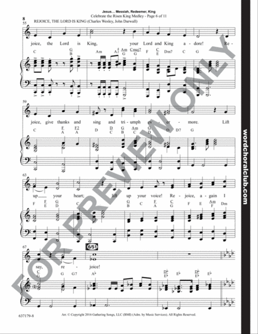 Jesus...Messiah, Redeemer, King - Choral Book Unison Choir scores gallery preview page 9