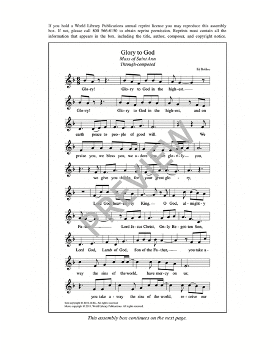 Glory to God-Mass of Saint Ann SAT scores gallery preview page 9