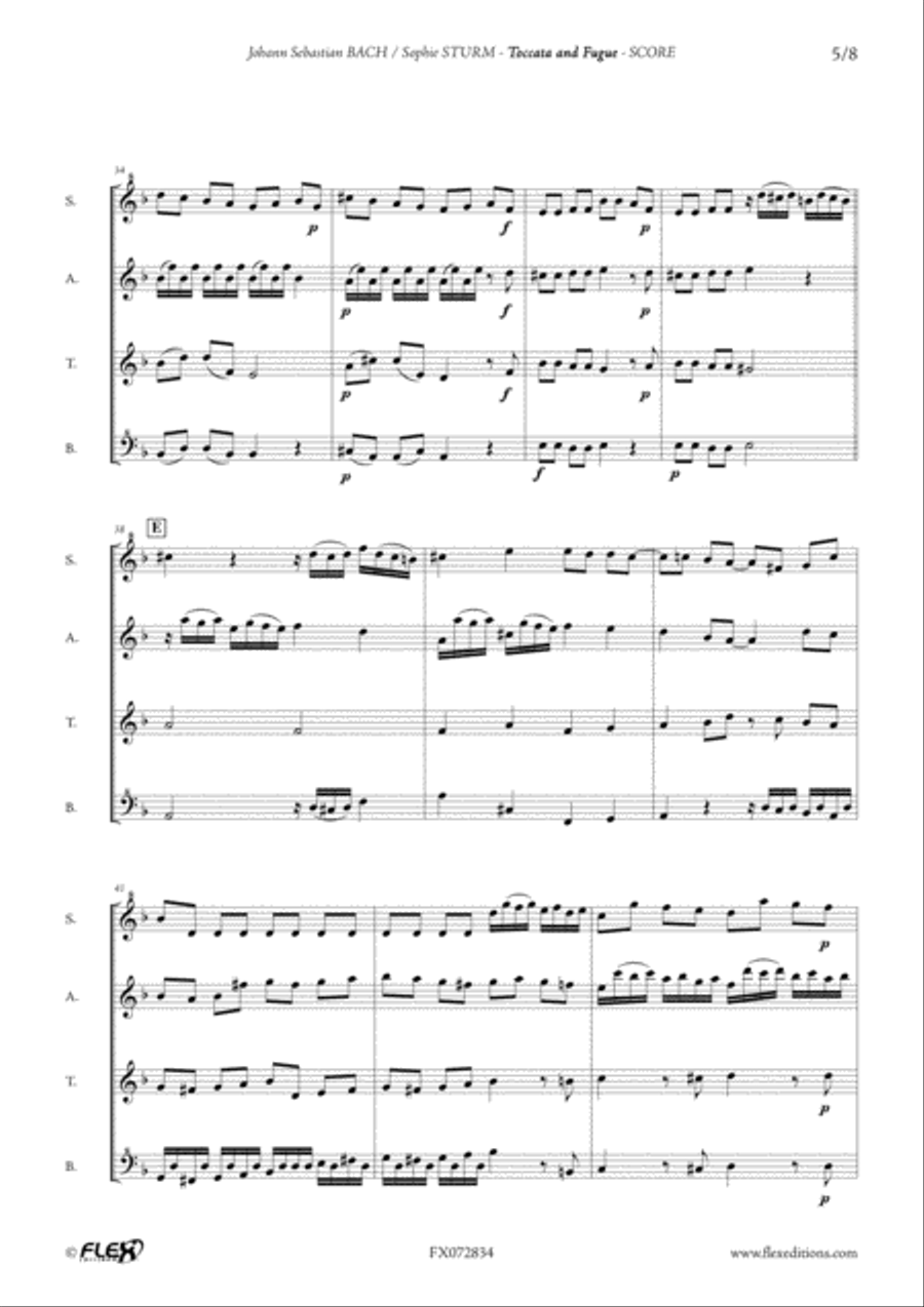 Toccata and Fugue Soprano Recorder scores gallery preview page 5