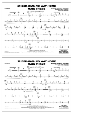 Spider-Man: No Way Home Main Theme (arr. Conaway) - Cymbals