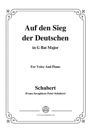 Schubert-Auf den Sieg der Deutschen,in G flat Major,for Voice,2 Violins&Cello