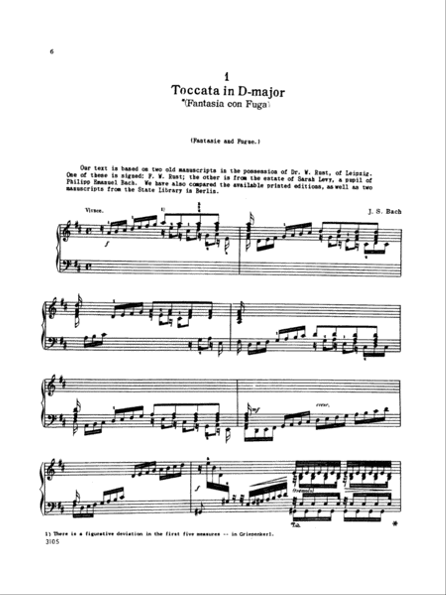 Bach: Seven Toccatas Piano Solo scores gallery preview page 1