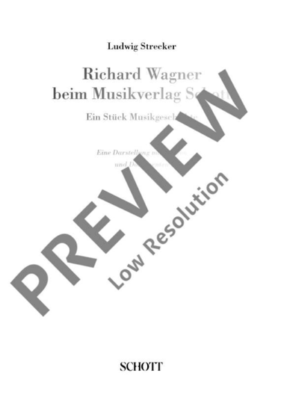 Richard Wagner beim Musikverlag Schott