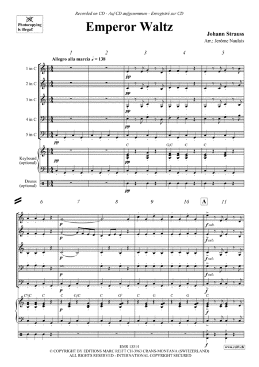 Emperor Waltz Woodwind Quintet scores gallery preview page 3