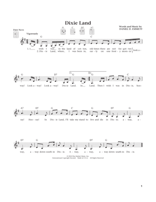 Dixie Land (from The Daily Ukulele) (arr. Liz and Jim Beloff)