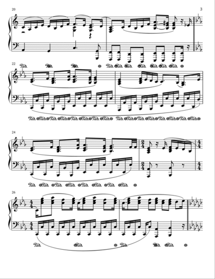 Opfert eure Herzen! (Shinzo wo Sasageyo!) Piano Solo scores gallery preview page 3