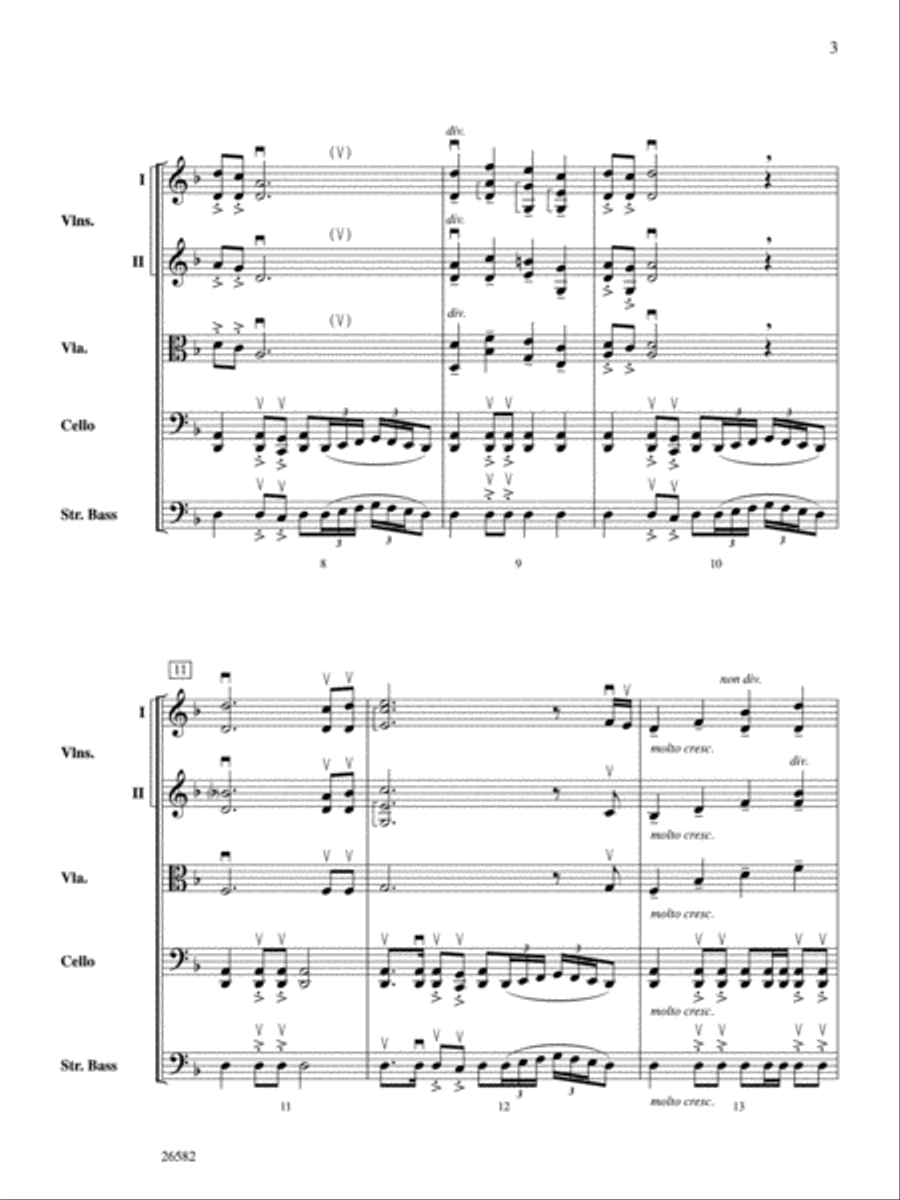Gathering Storms (Movement 2 from American Serenade Symphony) String Orchestra scores gallery preview page 3