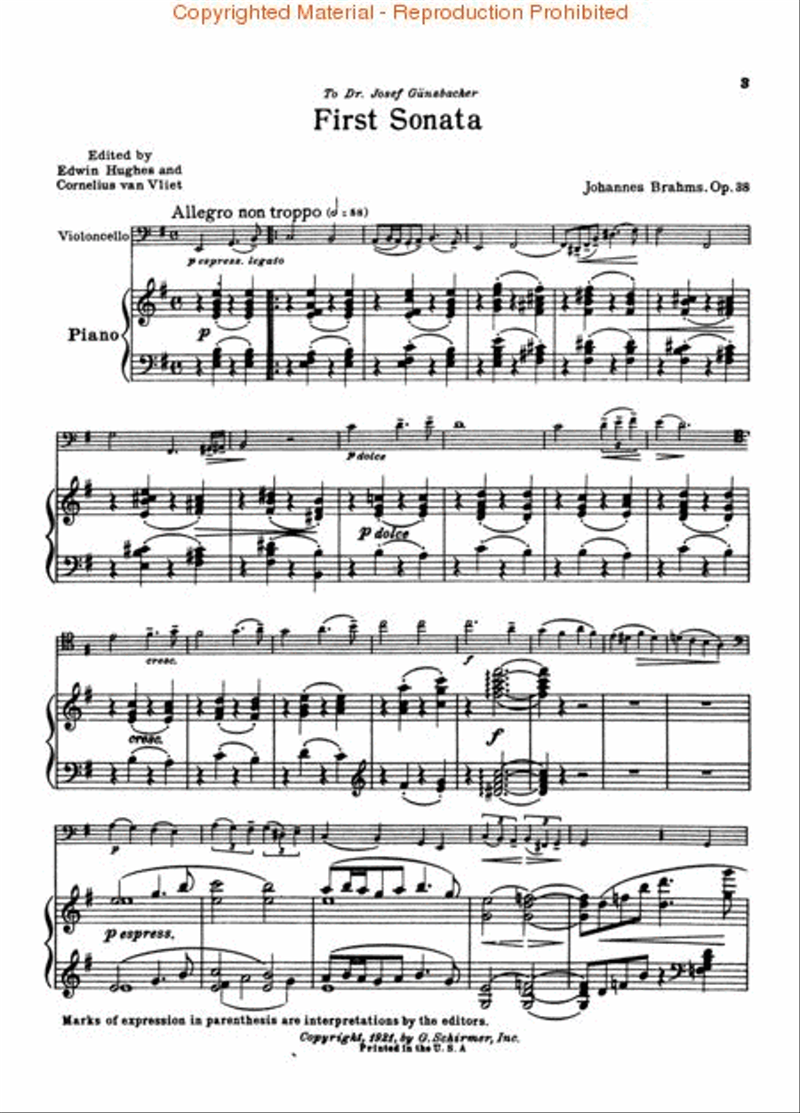 Sonata No. 1 in E Minor, Op. 38 Piano Accompaniment scores gallery preview page 2