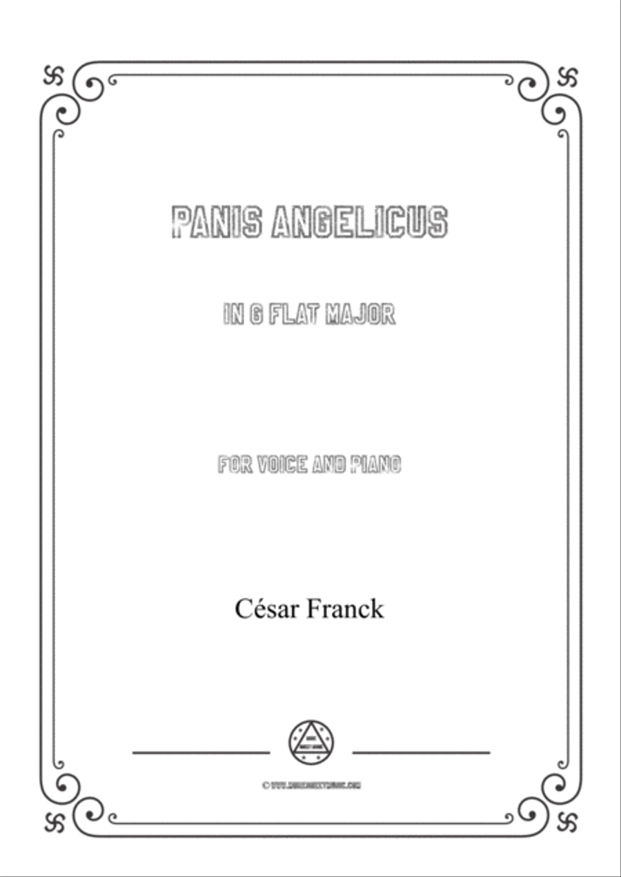 Franck-Panis angelicus in G flat Major,for voice and piano Voice Solo scores gallery preview page 1
