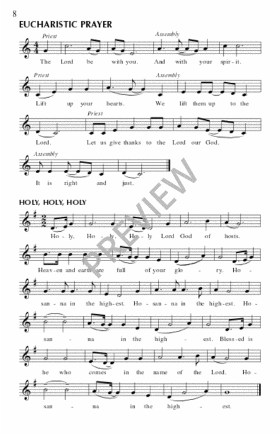 Welcome Table: A Mass of Spirituals - Assembly edition Unison Choir scores gallery preview page 10