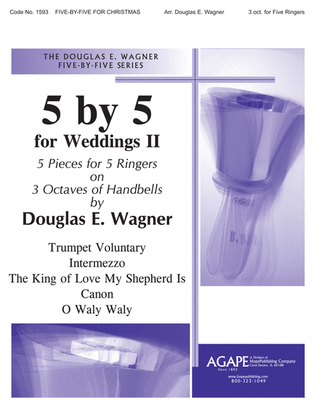 Book cover for Five by Five for Weddings, Vol. 2- Handbell Quintet