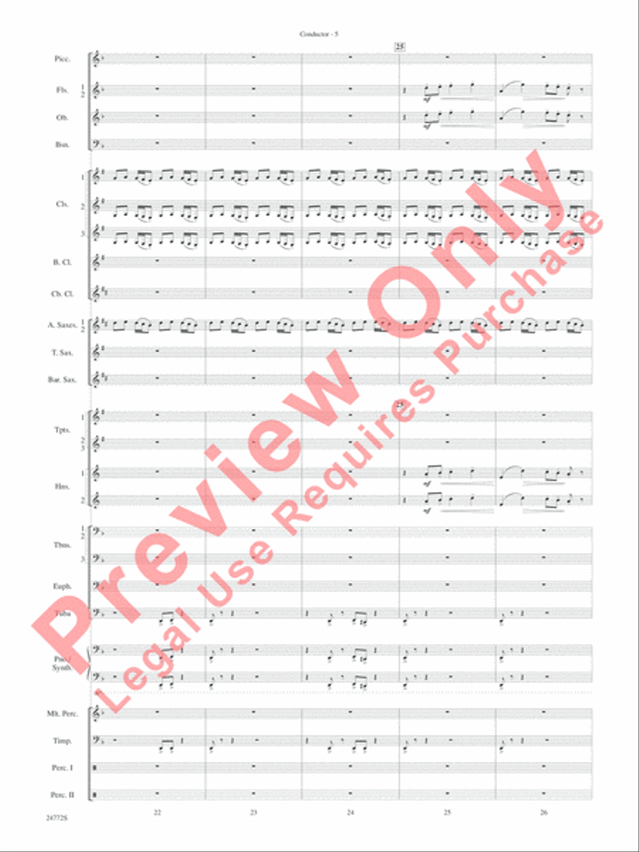 The Star WarsA(r) Epic - Part I, Suite from Concert Band scores gallery preview page 8