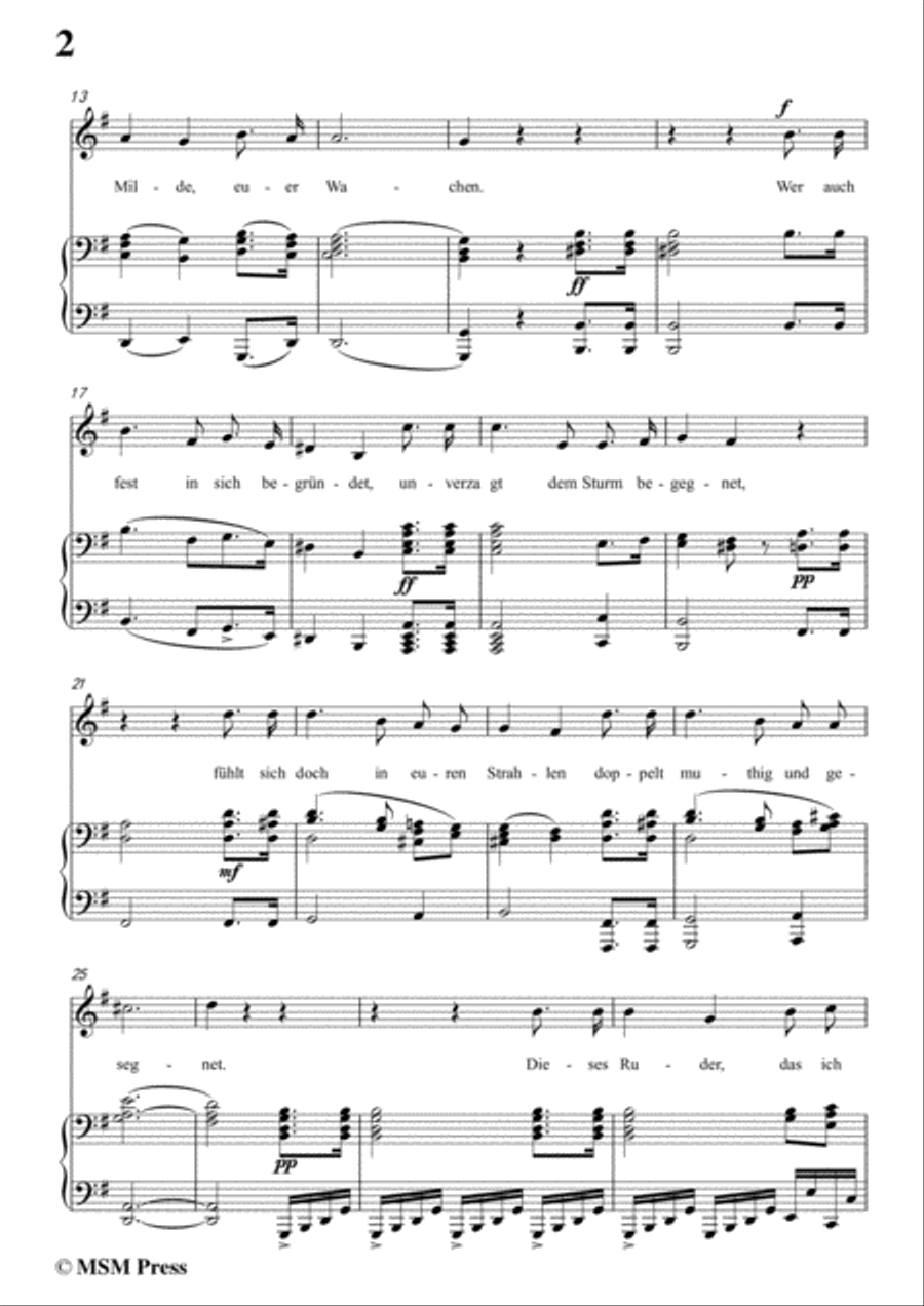 Schubert-Lied eines Schiffers an die Dioskuren,in G Major,Op.65 No.1,for Voice and Piano Voice Solo scores gallery preview page 4