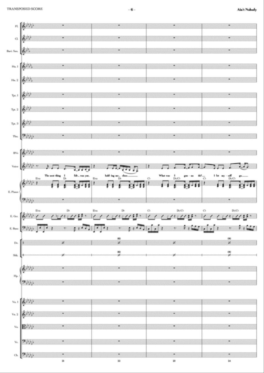 Ain't Nobody Ain't Nobody Full Orchestra scores gallery preview page 6