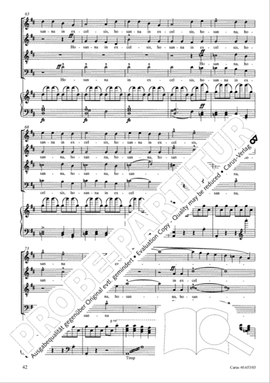 Mass in D Major (Missa in D) 4-Part scores gallery preview page 43