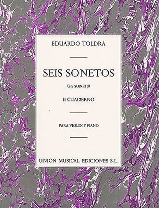 Book cover for Eduardo Toldra: Seis Sonetos Vol. II (Violin/Piano)