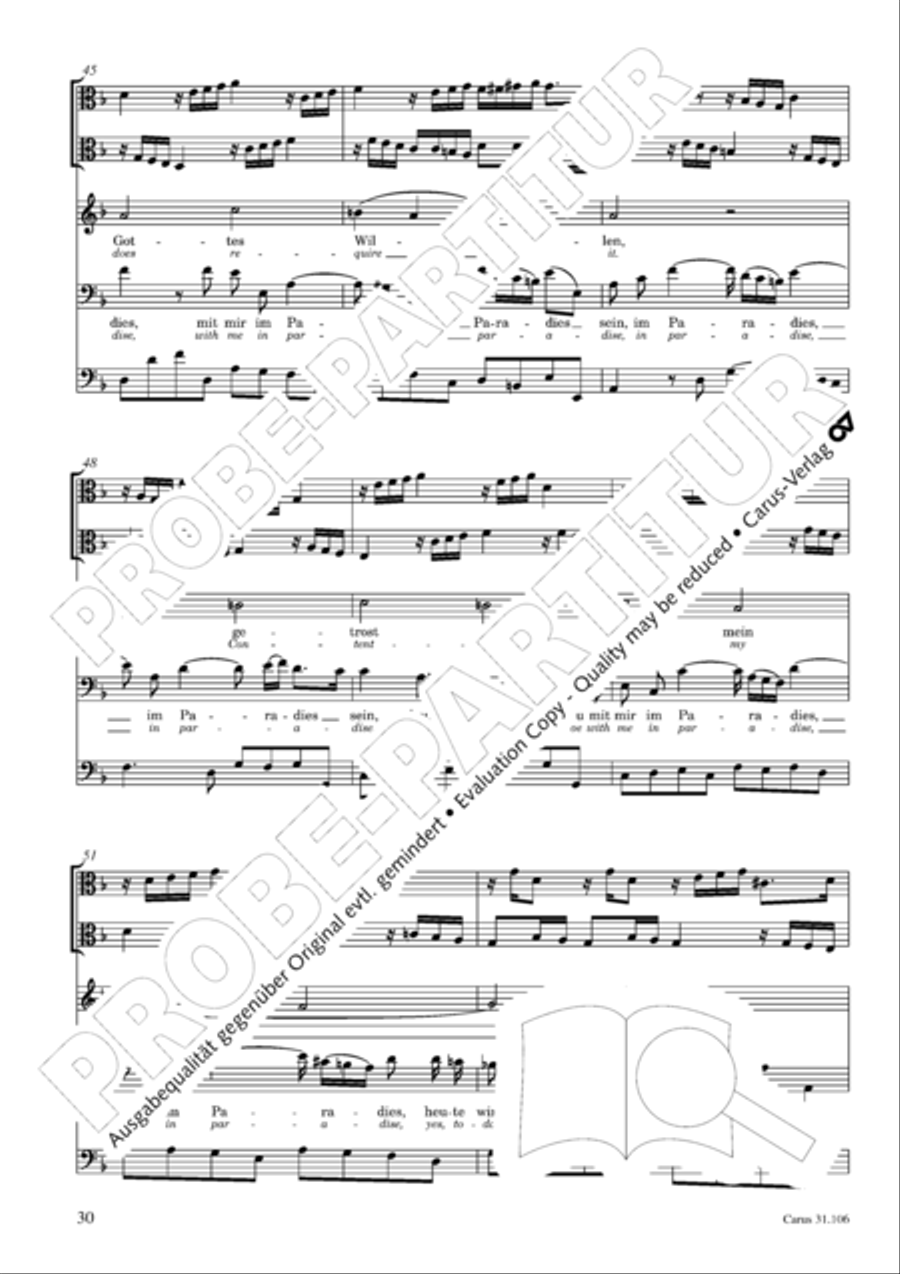 God's own time is the time appointed (Gottes Zeit ist die allerbeste Zeit) 4-Part scores gallery preview page 31