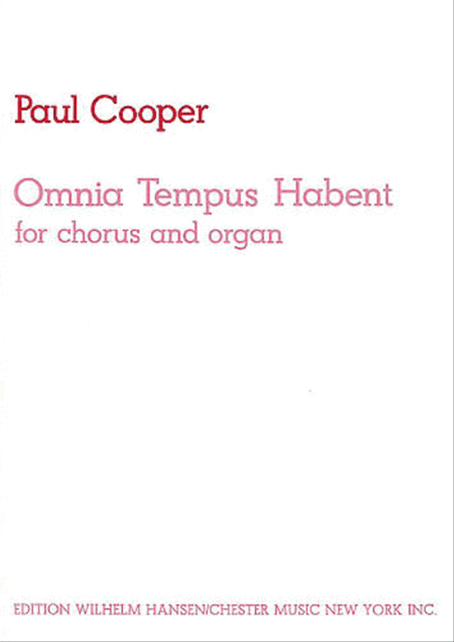 Paul Cooper: Omnia Tempus Habent 4-Part scores gallery preview page 1