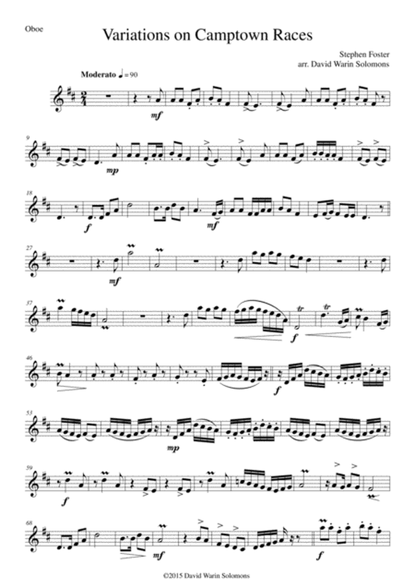 Variations on Camptown Races for oboe and guitar image number null