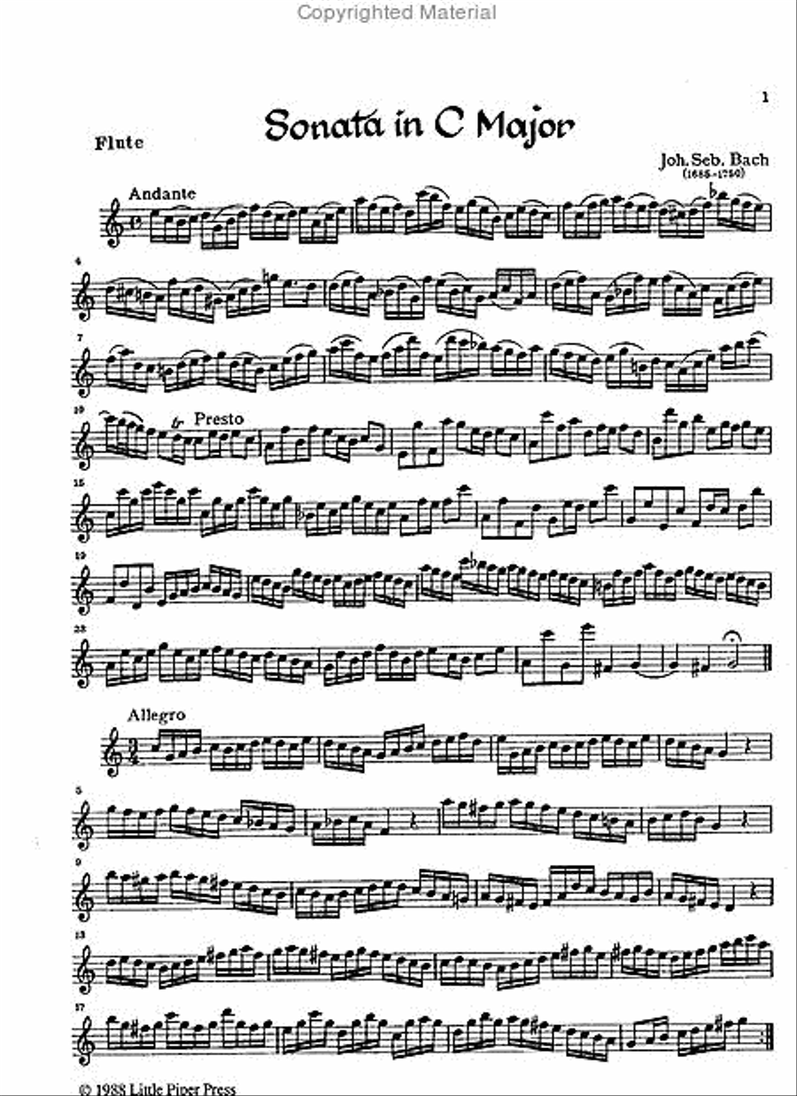 Sonatas 4-6 Flute Solo scores gallery preview page 2