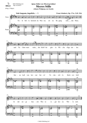 Meeres Stille, Op. 3 No. 2 (D. 216) (E Major)