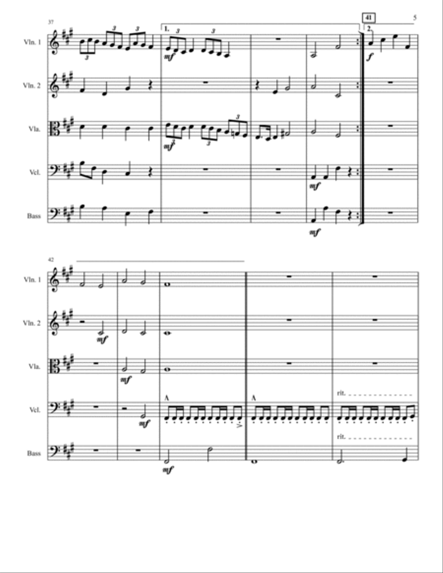 Cavalieri di Stalloni Toscani String Orchestra scores gallery preview page 5