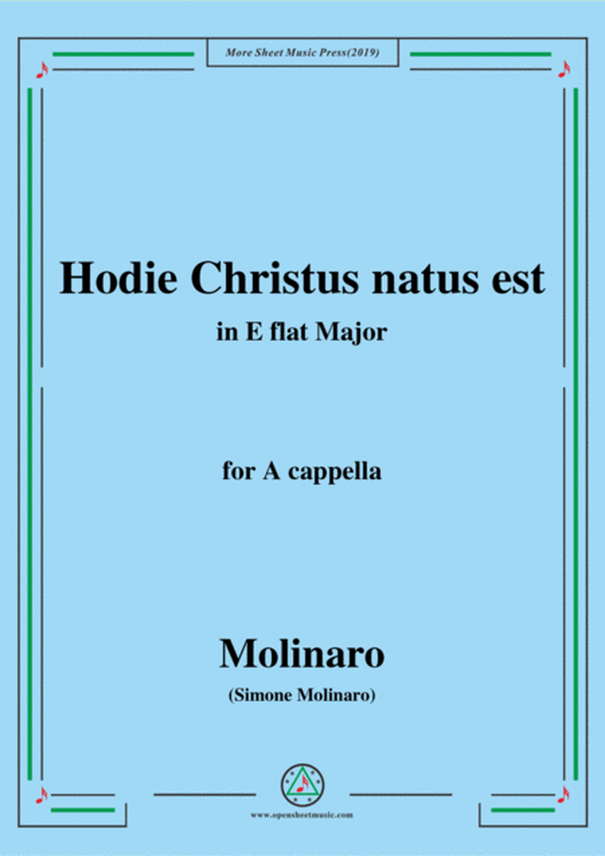 Molinaro-Hodie Christus natus est,in E flat Major,for A cappella image number null