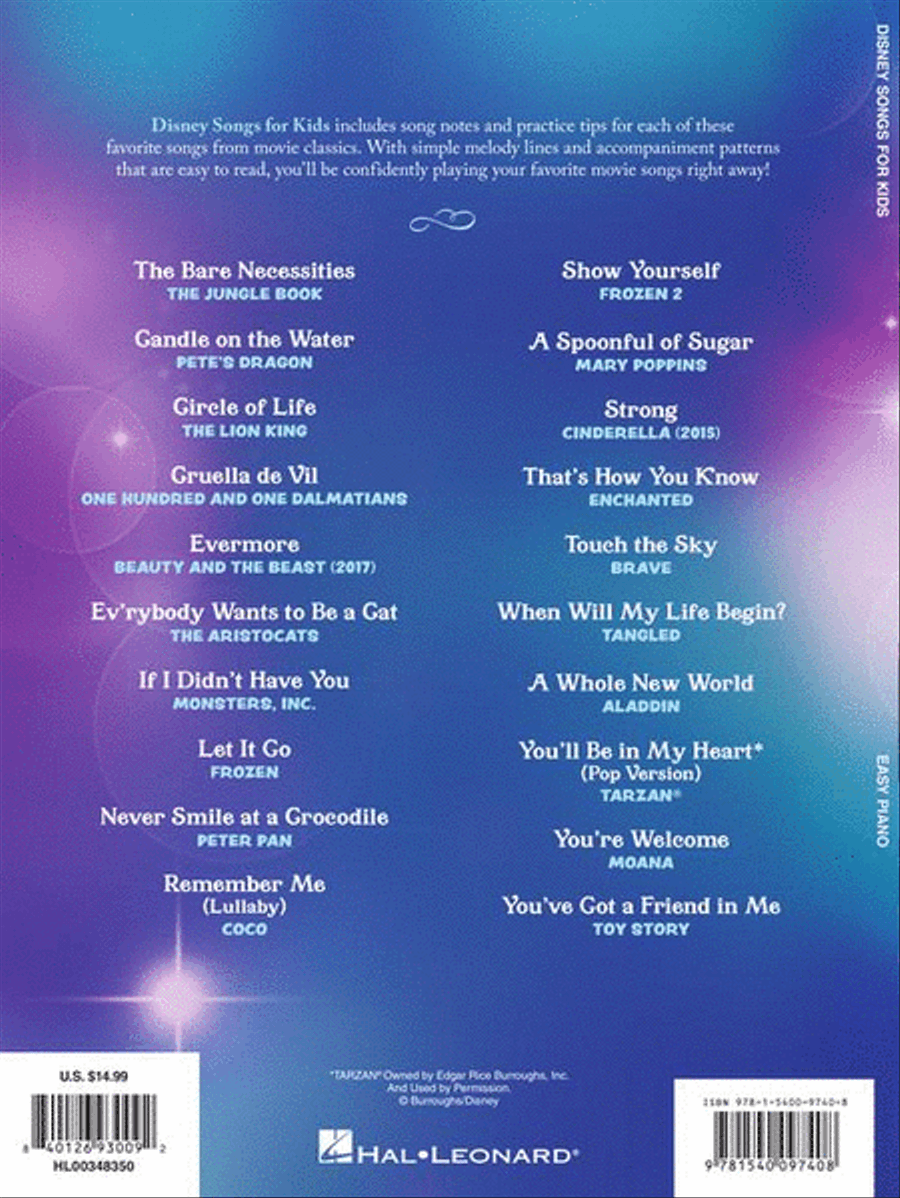 Disney Songs for Kids Easy Piano scores gallery preview page 10