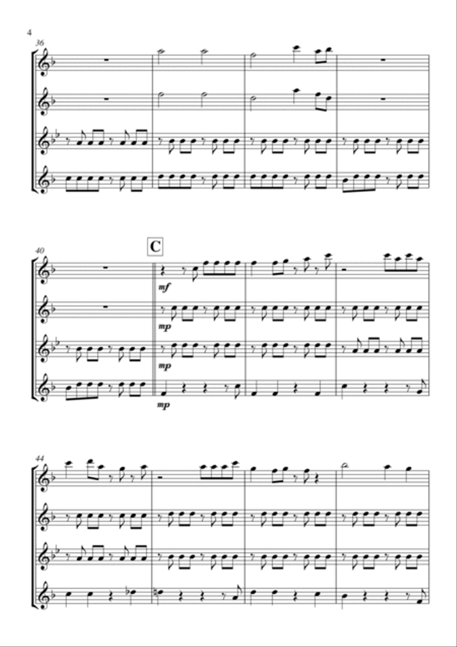 I'm Yours Woodwind Quartet scores gallery preview page 5