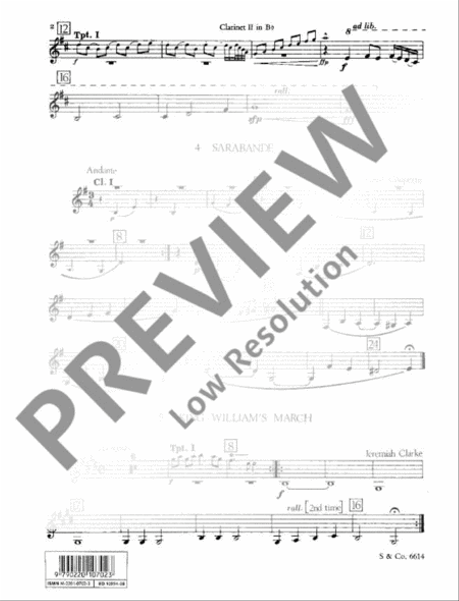 5 Voluntaries Clarinet scores gallery preview page 3