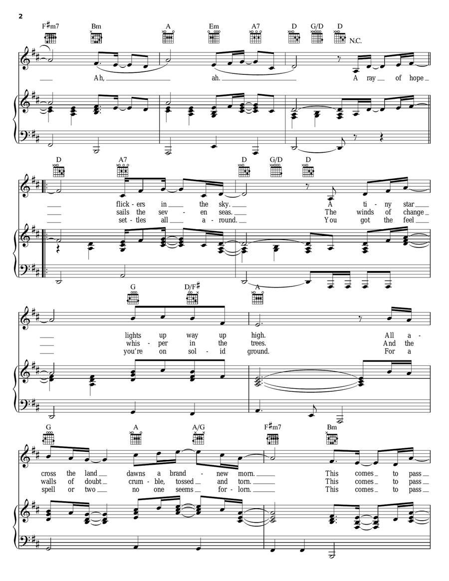 When A Child Is Born Piano, Vocal, Guitar scores gallery preview page 2