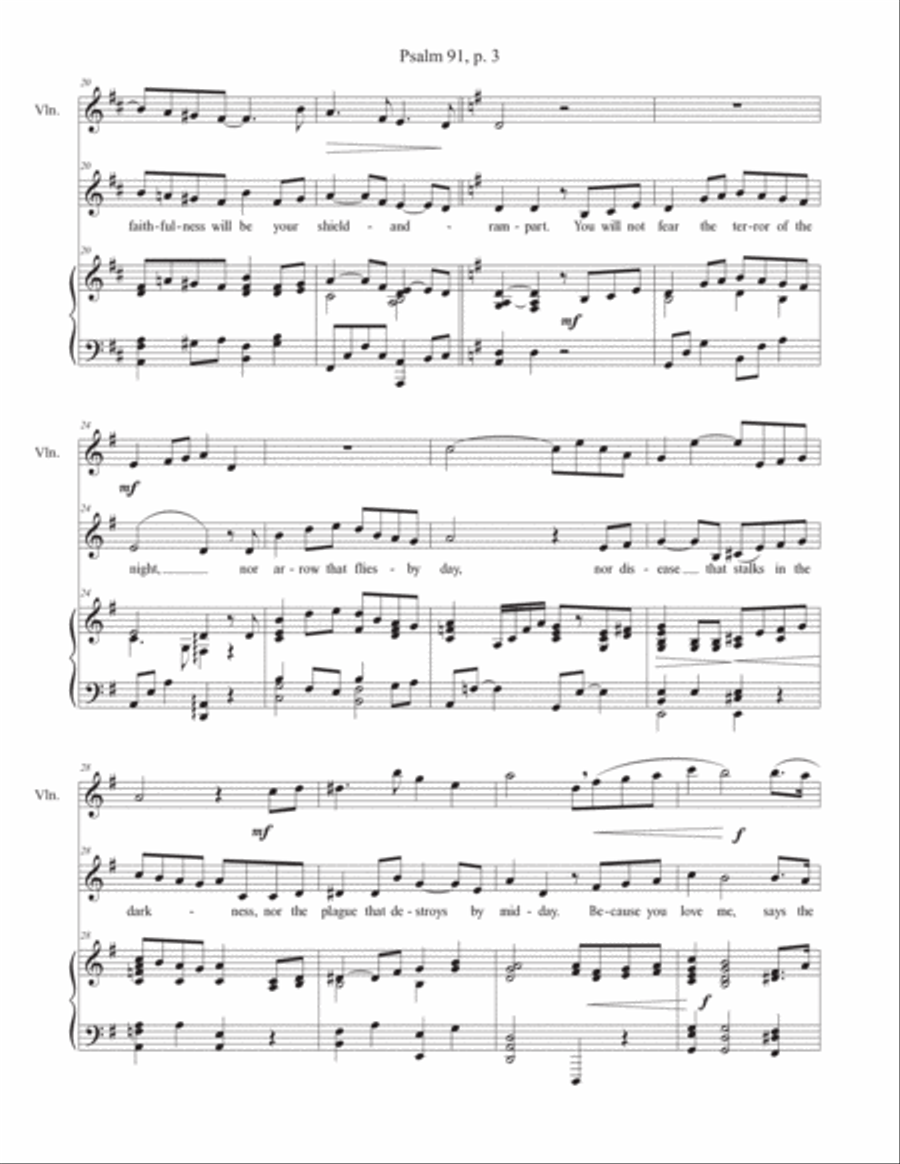 Psalm 91 - Whoever Dwells in the Shelter of the Most High Small Ensemble scores gallery preview page 3