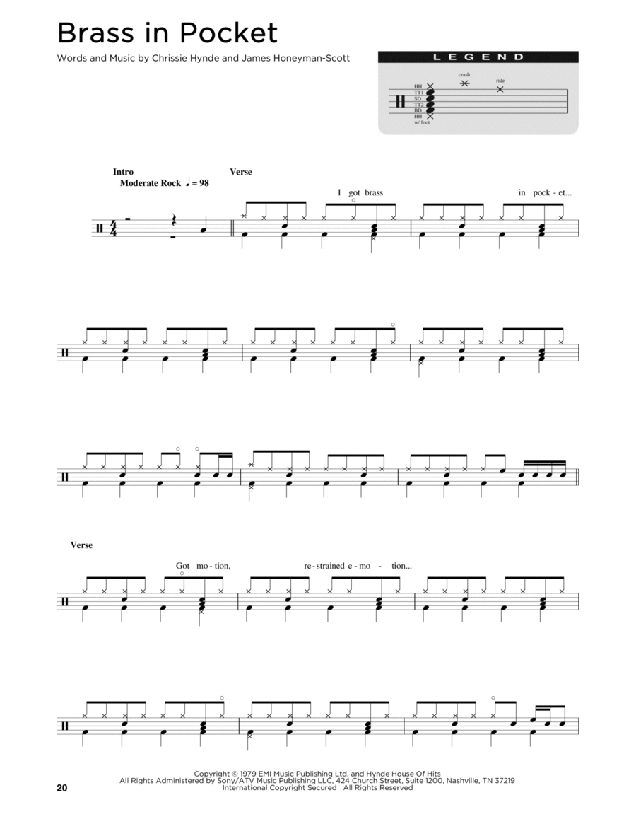 Brass In Pocket Brass In Pocket Drum Set scores gallery preview page 1