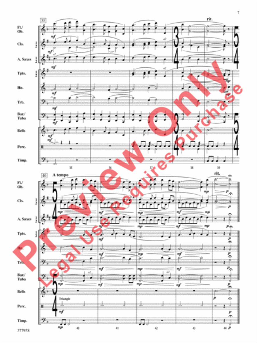 Water's Edge Water's Edge Concert Band scores gallery preview page 7