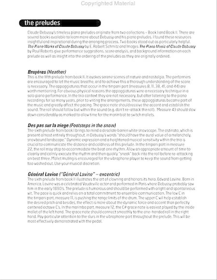 Three Preludes Percussion Ensemble scores gallery preview page 3