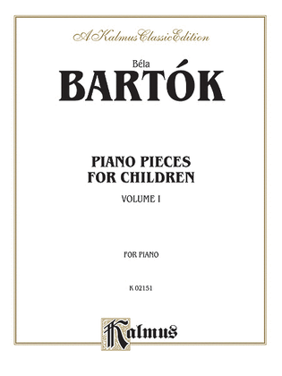 Book cover for Piano Pieces for Children, Volume 1
