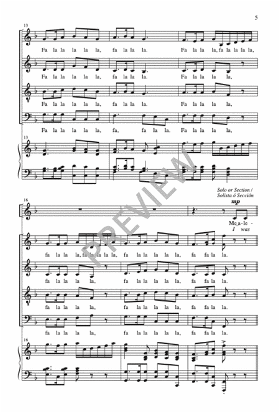 Me Alegré / I Was Glad 4-Part scores gallery preview page 6