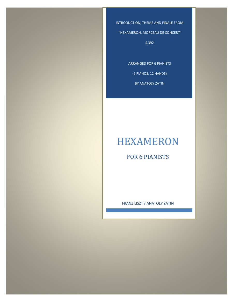 Hexameron for 6 pianists Small Ensemble scores gallery preview page 1
