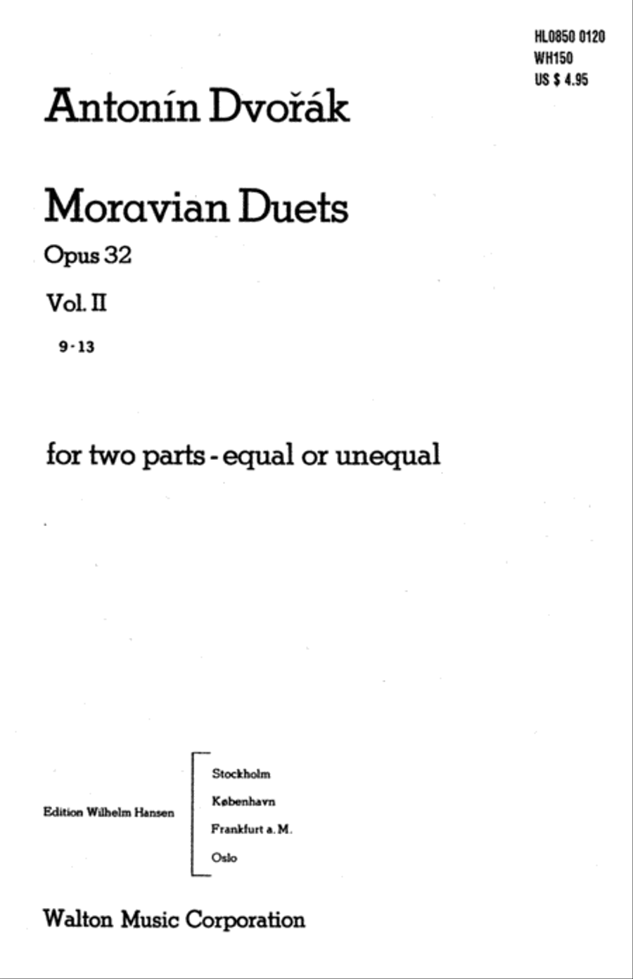 Moravian Duets (Volume 2) 2-Part scores gallery preview page 1