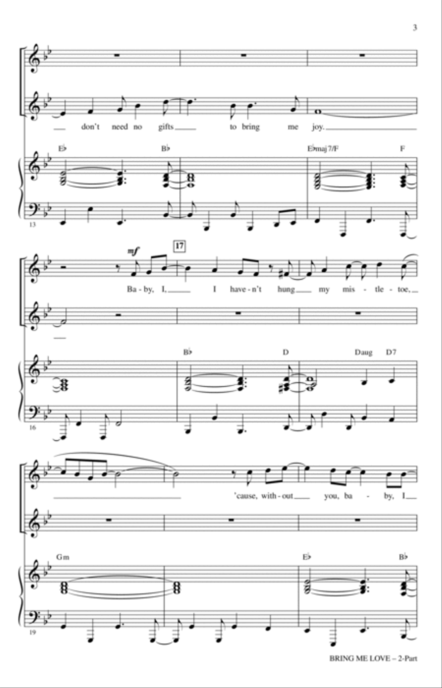 Bring Me Love (arr. Ed Lojeski) 2-Part scores gallery preview page 2