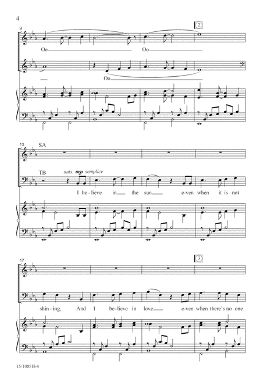 Inscription of Hope 4-Part scores gallery preview page 5