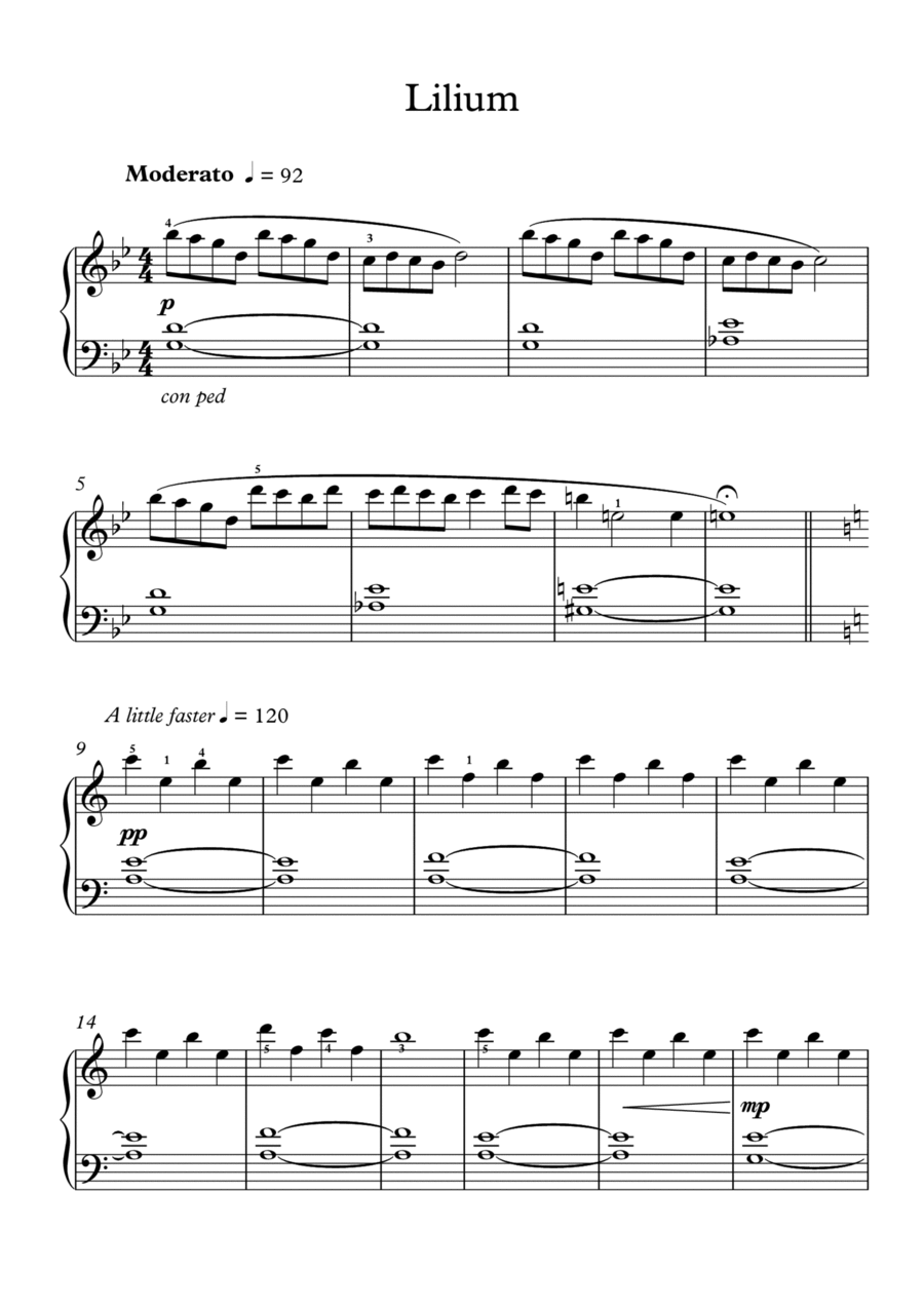 Lilium Piano Method scores gallery preview page 1