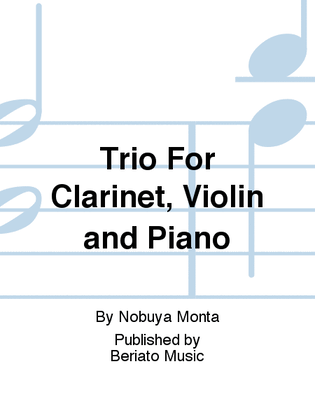 Book cover for Trio For Clarinet, Violin and Piano