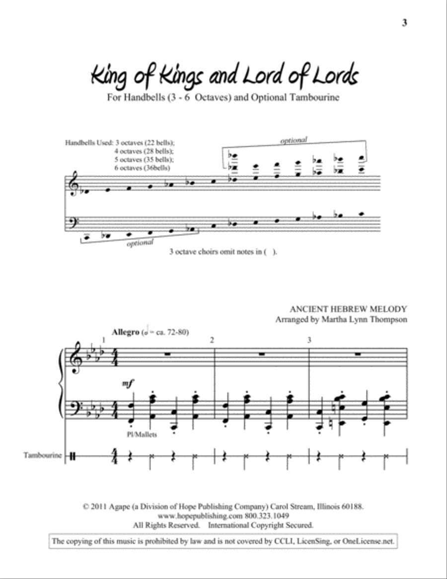 King of Kings and Lord of Lords 5-Octaves scores gallery preview page 2